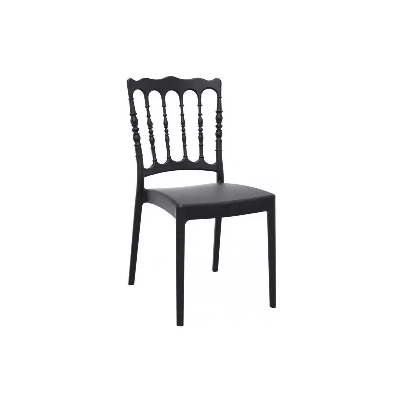 Chaise noire empilable