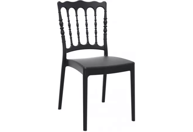 Chaise noire empilable