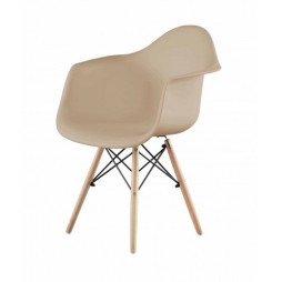 Fauteuil scandinave couleur café