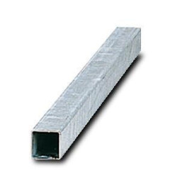 Poteau carré acier galvanisé pour panneau routier 40 x 40 mm