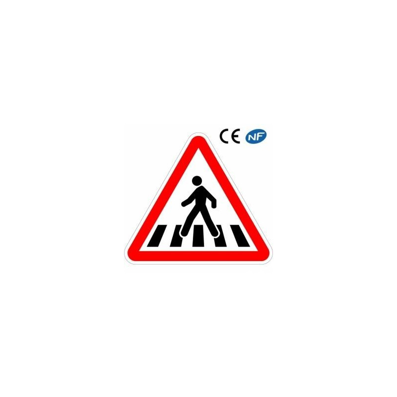 Cartello Segnaletico Obbligo Pedonale – Diametro 200 Mm – Norma NF EN ISO 7010 – Per Ambienti Industriali