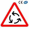 Panneau de signalisation indiquant un carrefour à sens giratoire (AB25)