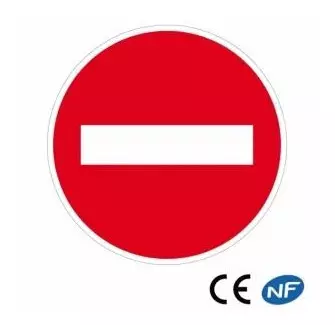 Panneau routier indiquant une voie en sens interdit (B1)