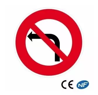 Panneau de circulation interdiction de tourner à gauche (B2a)