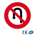 Panneau de route en aluminium interdit de faire demi-tour (B2c)