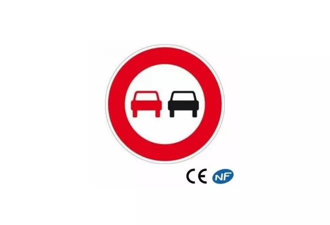 Panneau de signalisation signalant une interdiction de dépasser (B3)