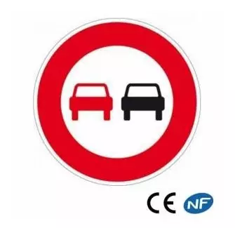 Panneau de signalisation signalant une interdiction de dépasser (B3)
