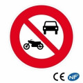 Panneau de route indiquant un interdit aux véhicules à moteur (B7a)