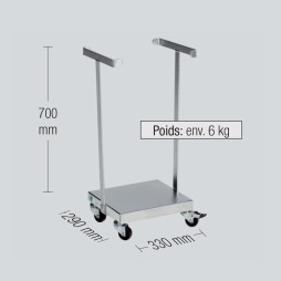 Support sac-poubelle inox à pédale, Poubelles d'intérieur