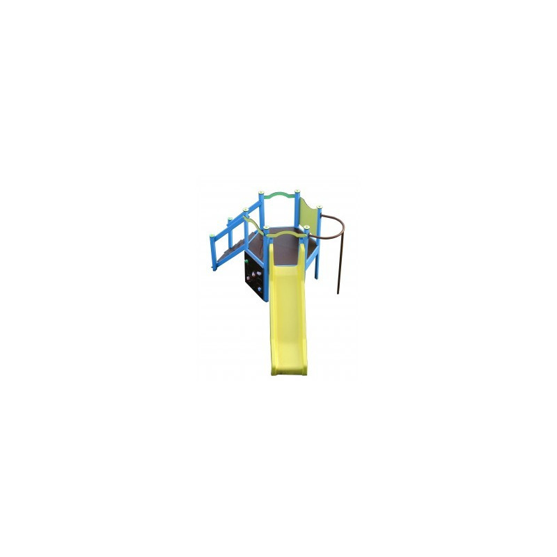 Module Toboggan Mur D Escalade Et Barre De Pompier Pour Les Enfants De 2 A 6 Ans