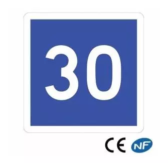 Panneau de route annonçant une vitesse conseillée C4a