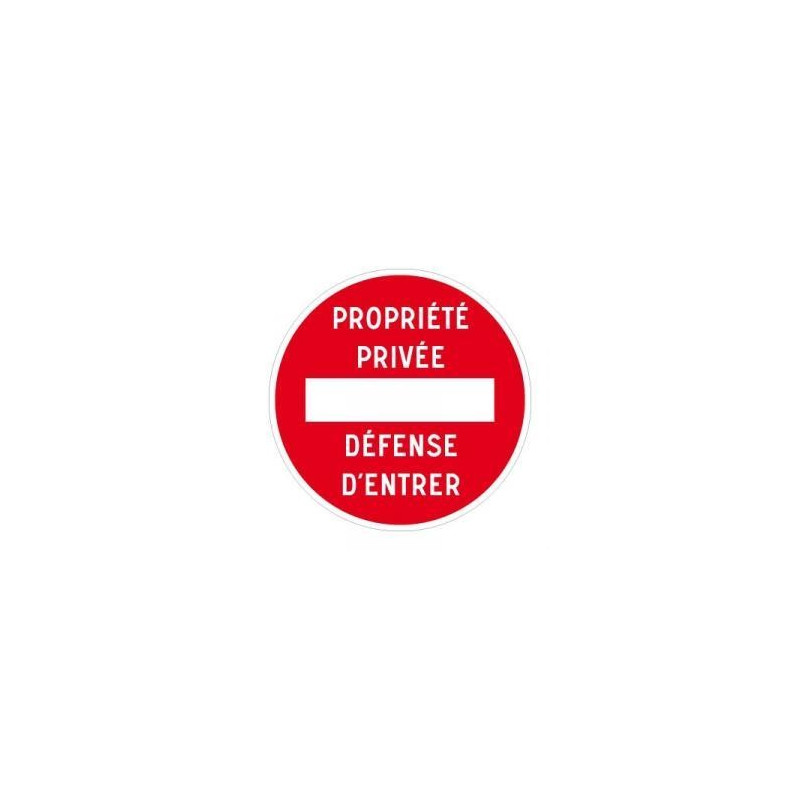 AUA SIGNALETIQUE Cartello 'Proprietà Privata Divieto Di Accesso' - Circolare, PVC 1.5mm, 23cm - 4