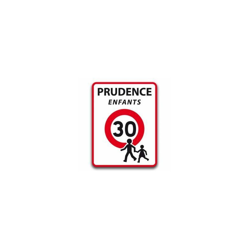 Panneau de signalisation prudence attention enfants - 30 km/h