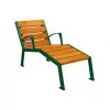 Chaise longue en bois et acier - Avec ou sans accoudoirs