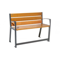 Banc public acier et bois - Spécial Sénior