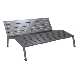 Chaise longue en acier Silaos