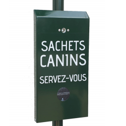 Distributeur de sachets propreté canine papier cartonné 100% biodégradables