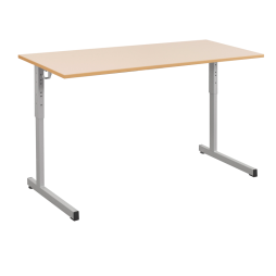Table scolaire réglable biplace 130x50 cm
