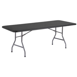 Table Polypro Rectangulaire plateau gris anthracite