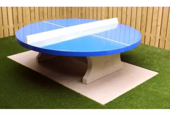 Table en béton ronde ping-pong