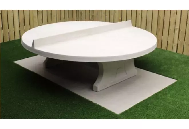 Table de ping pong en béton - plateau rond