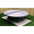 Table ping-pong ronde en béton anthracite