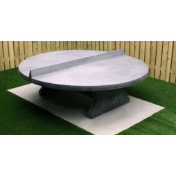 Table ping-pong ronde en béton anthracite