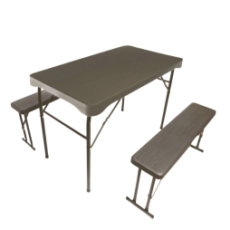 Petite table pliante + 2 bancs en polypro