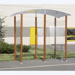 Abri pour fumeurs en bois