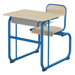 Table scolaire avec chaise intégrée