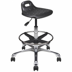 Siège technique sur roulette et repose-pieds