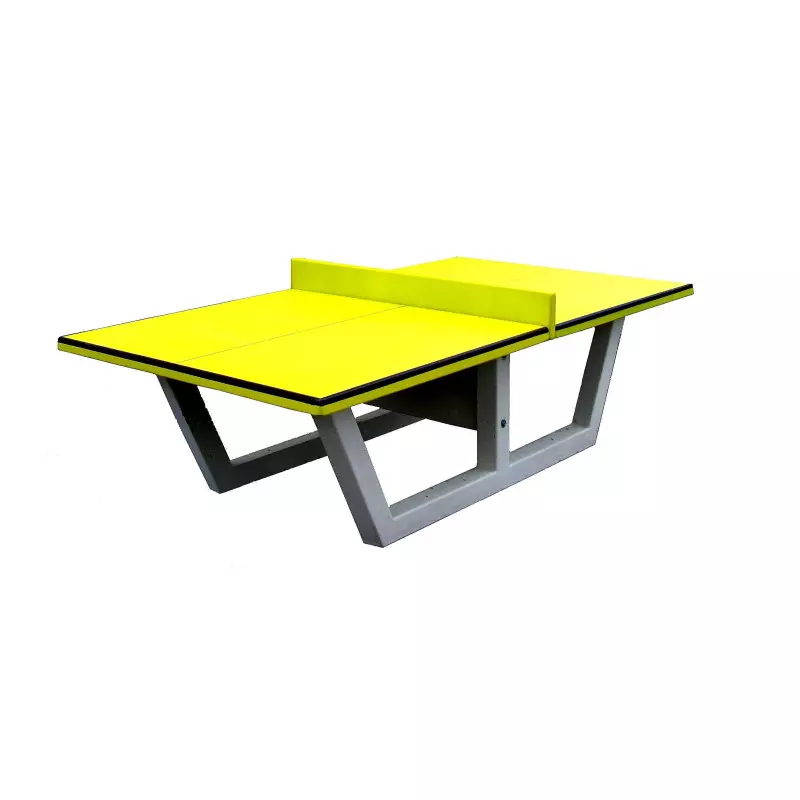 Table Ping Pong en béton armé coloris jaune
