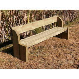 Banc avec dossier en bois