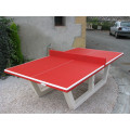 Table de Ping Pong en béton coloris rouge