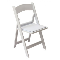 Chaise pliante blanche en polypro