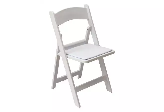 Chaise pliante blanche en polypro