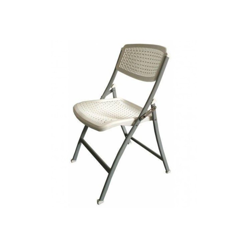 Chaise pliante polypro blanche