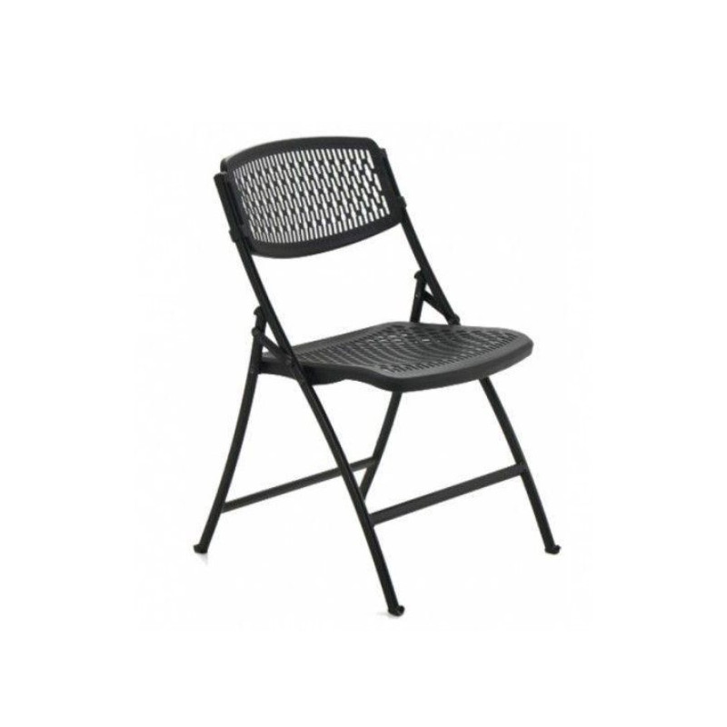 Chaise pliante polypro noire