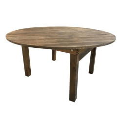 Table ronde pliante en bois