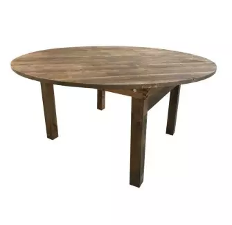 Table ronde pliante en bois