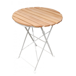 Table ronde pliante en bois