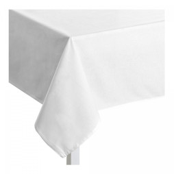 Nappe blanche pour table rectangulaire