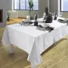 Nappe blanche pour table rectangulaire