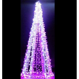 Décors Sapin cône lumineux en 3D à poser