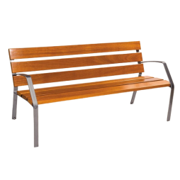 Banc bois exotique à 6 lames