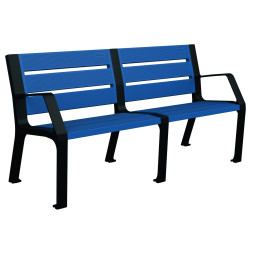 Banc en plastique bleu cobalt