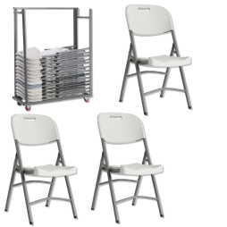 Lot de Chaises Gênes + Chariot de transport