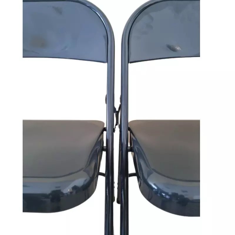 Chaise grise pliante en métal EUROP - Grey Edition®
