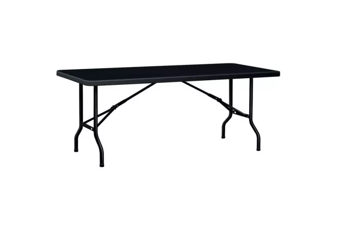 183X76 cm - Table pliante plastique noir