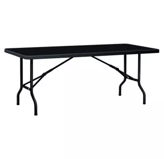 183X76 cm - Table pliante plastique noir